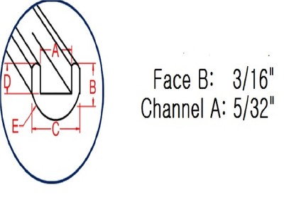 3/16'' U Border Lead Came (6ftx3=18 feet)  - Stained Glass Supplies