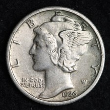 1926 Mercury Silver Dime CHOICE AU E339 STCX