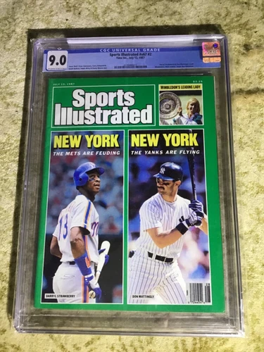 Sports Illustrated 1987 Darryl Strawberry Don Mattingly CGC 9.0 1st of 4 graded