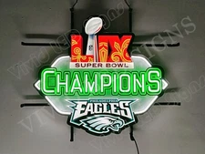 Philadelphia Eagles 59 Champions 24"x20" Vivid LED Neon Sign Light With Dimmer
