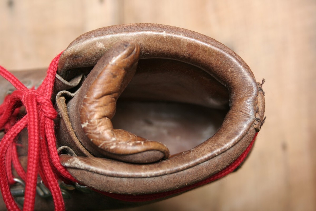 Vintage TECNICA Brown Suede Leather Mountaineering Hiking 
