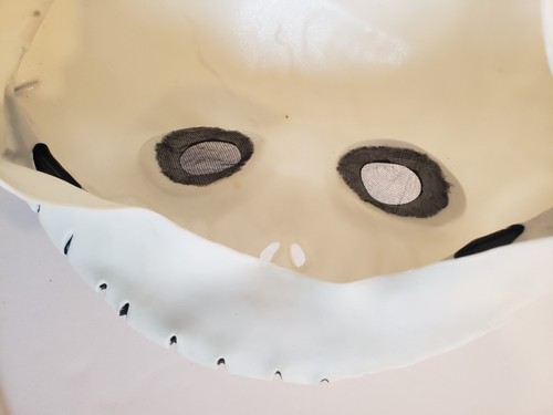 Jack Skellington Vinyl Mask 2002 Halloween Nightmare Before Christmas Costume - Picture 4 of 5