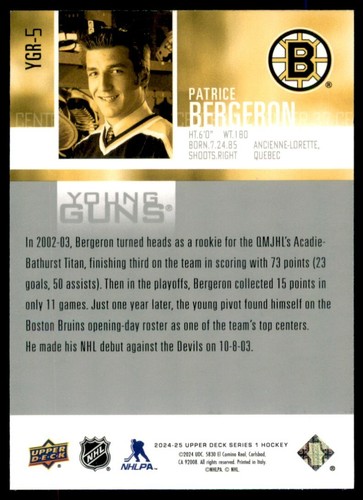 2024-25 UPPER DECK SERIES 1 HOCKEY YOUNG GUNS YG RENEWED -PICK FROM LIST- U-PICK - Picture 9 of 130
