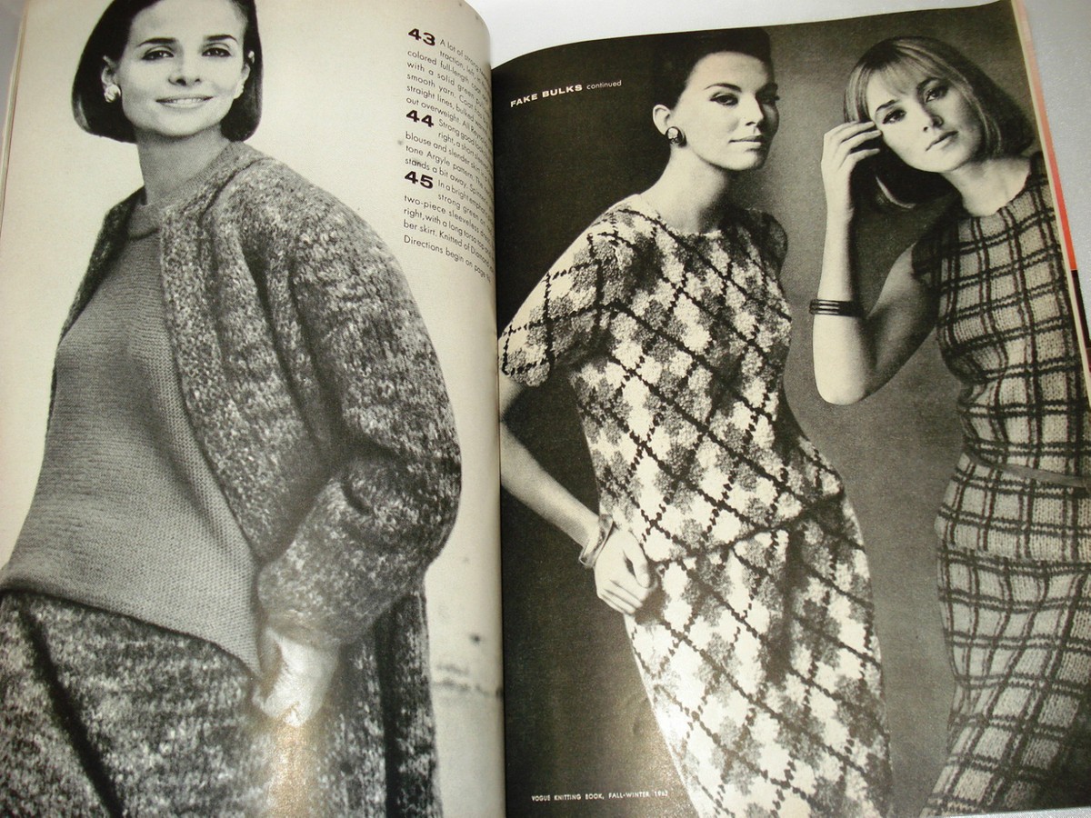 1960's VOGUE KNITTING MAGAZINE FALL-WINTER 1963 | eBay