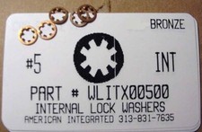 #5 INTERNAL TOOTH LOCK WASHERS PHOSPHOROUS-BRONZE (100)
