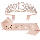 10-40th Birthday Crown Sash Set Birthday Tiara Kit Gift Birthday Decoration
