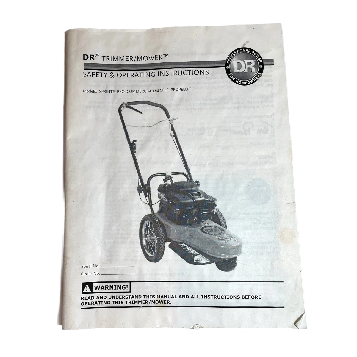 Professional lawn mower sale manual