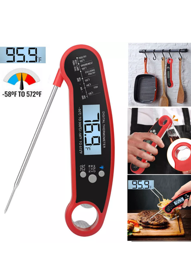 Instant Read Digital Meat Thermometer Fast for Kitchen Food Cooking BBQ Grilling