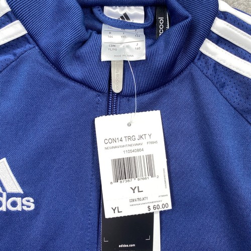 Adidas Youth Condivo Soccer Track Jacket Size Large Navy Blue - Picture 8 of 10