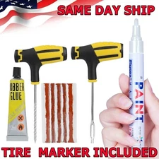 8PCS Tire Repair Kit DIY Flat Tire Repair Car Truck Motorcycle Home Plug Patch