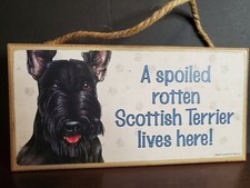 Love  Laughter Wooden Dog Sign Scottish Terrier