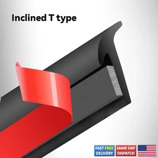 Car Door Seal Strip Moulding Trim Hood Trunk Edge Weatherstrip T-Shape 2M Rubber