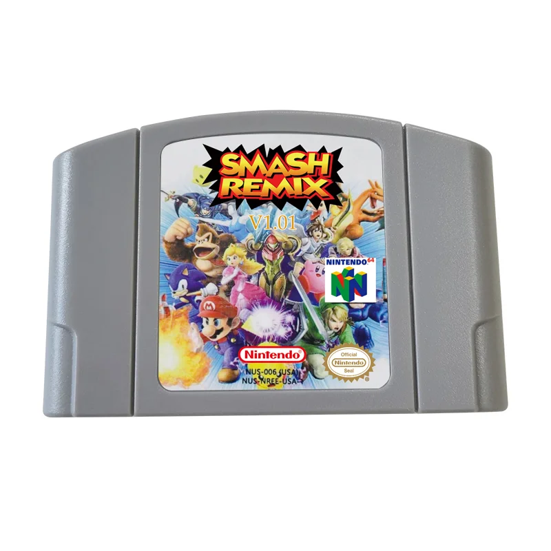 🕹️ Smash Remix v1.01 N64 Cartridge | Expanded Super Smash