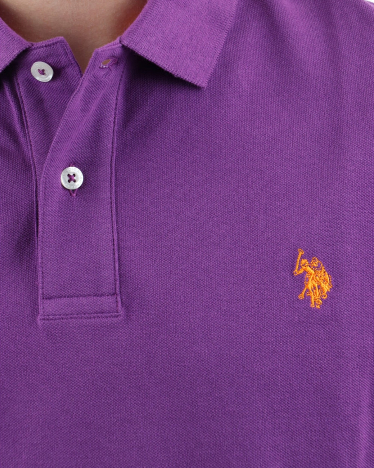 T-Shirt U.S. Polo Assn. King 67355 Polo Shirt  Cotton Purple image 3