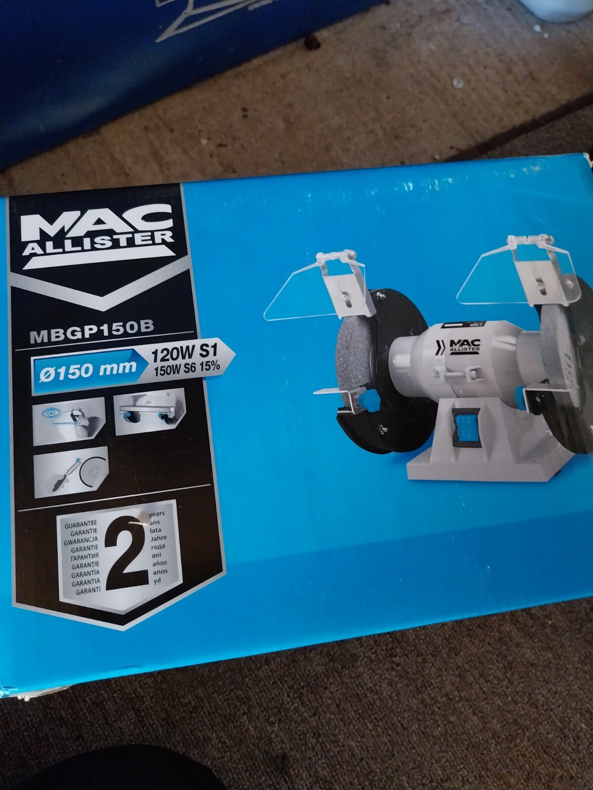 MacAllister MBGP150B Bench Grinder eBay