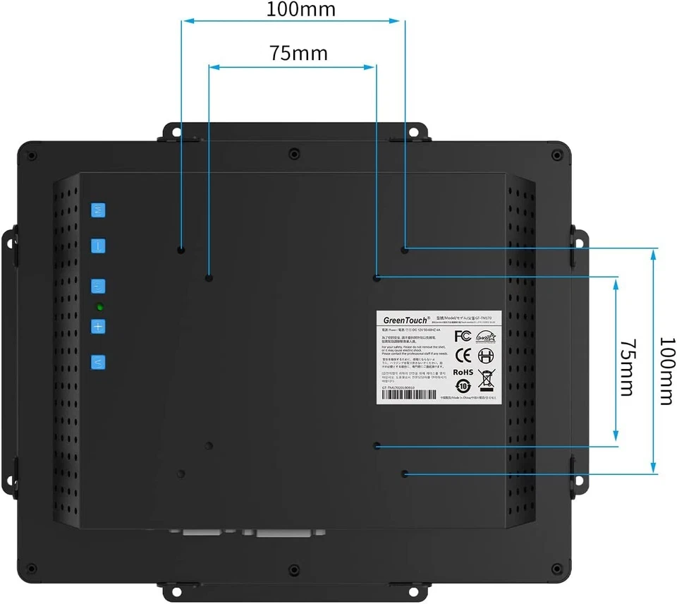 GreenTouch 10.4 Inch Touch Screen Monitor Open Frame Touch Monitor USB DVI VGA - Image 3 of 4