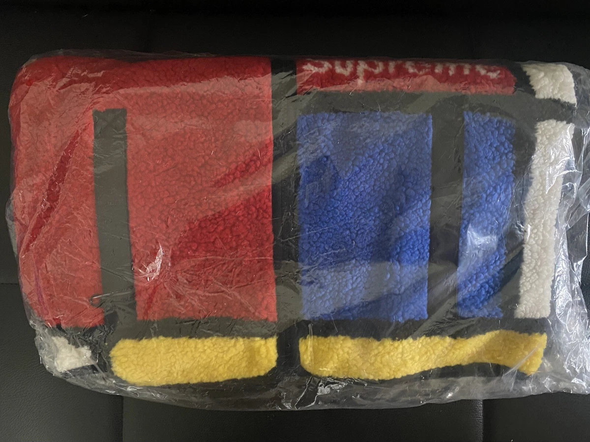 Supreme Reversible Colorblocked Fleece Jacket Red FW20 - Size