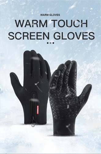 Unisex Touch screen Thermal Full Finger Gloves For Cycling Ski Camping Hiking - Picture 2 of 18