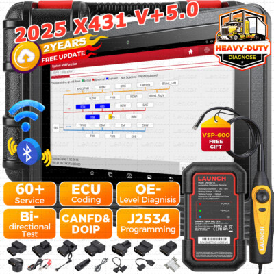 LAUNCH X431 PRO3S V+ 5.0 ELITE PRO5 Car Diagnostic Tool J2534 Programming Coding