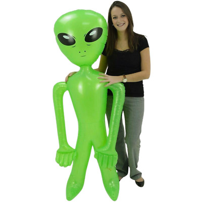 Aufblasbarer Alien 170 cm (ca. 5 Fuß 7 Zoll) - Riesen Alien Party Deko