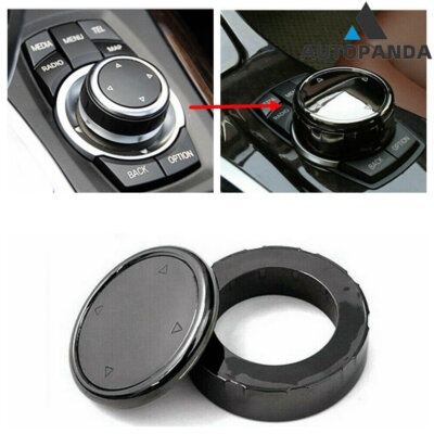 7 Button ABS Ceramic IDrive Multi-Media Knob Cover Trim for BMW X5 X6 2010-2013
