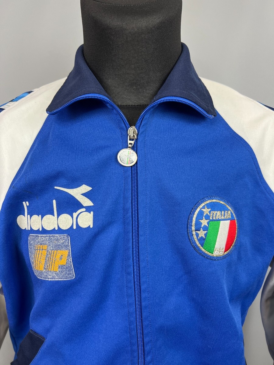 ITALY 1990 1992 TRAINING JACKET FOOTBALL SOCCER DIADORA MENS