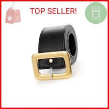 Boyiee Santa Claus Belt Pirate Belt Black with Gold Buckle for Adults Christmas