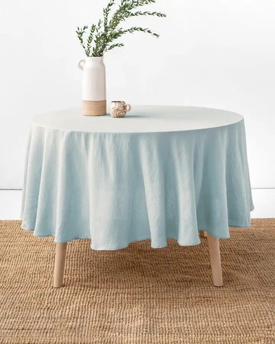 Pure Linen Solid Color TableCover,Natural Fabric Tablecloth Party Tabletop Decor - Picture 33 of 36