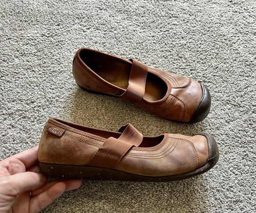 Keen Sienna Mary Jane Women’s Size 8 Shoes Slip Ons Flats Brown Leather