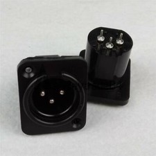 1PCS XLR 3 Pin Panel Mount Male Chassis Socket Connector