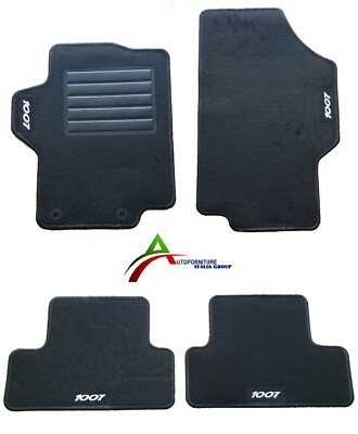 autoforniture italia - Set 4 Tappetini In Moquette Jeep Renegade 4 Loghi 4 Fix Distanza 18 Cm