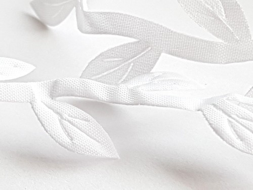 Satin LEAF RIBBON TRIM GARLAND Vintage Decorative Christmas Craft Bridal UK - Picture 14 of 35