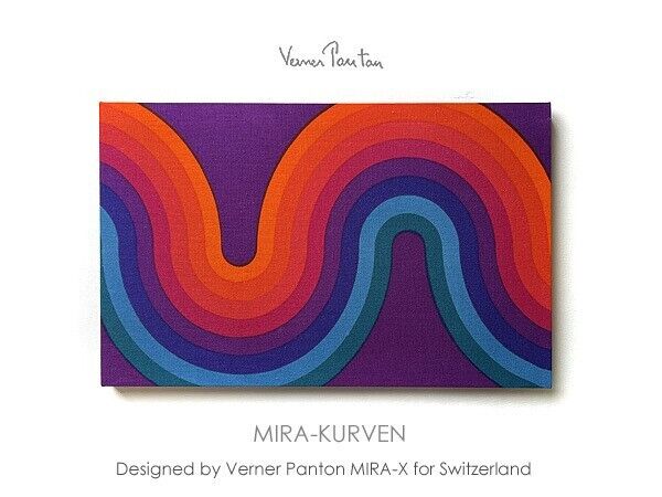 Vintage Verner Panton Mira X KURVEN 21in Multi Wall Art Vintage Verner Panton Mira X KURVEN 21in Multi Wall Art