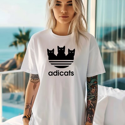 Adicats T Shirt Printed Novelty Black Cat Beautiful Dress Up Gift