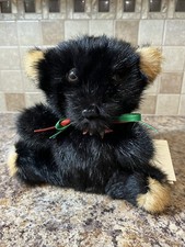 Genuine Mink Teddy Bear Black  Brown Fur La Bella Collectibles Vintage