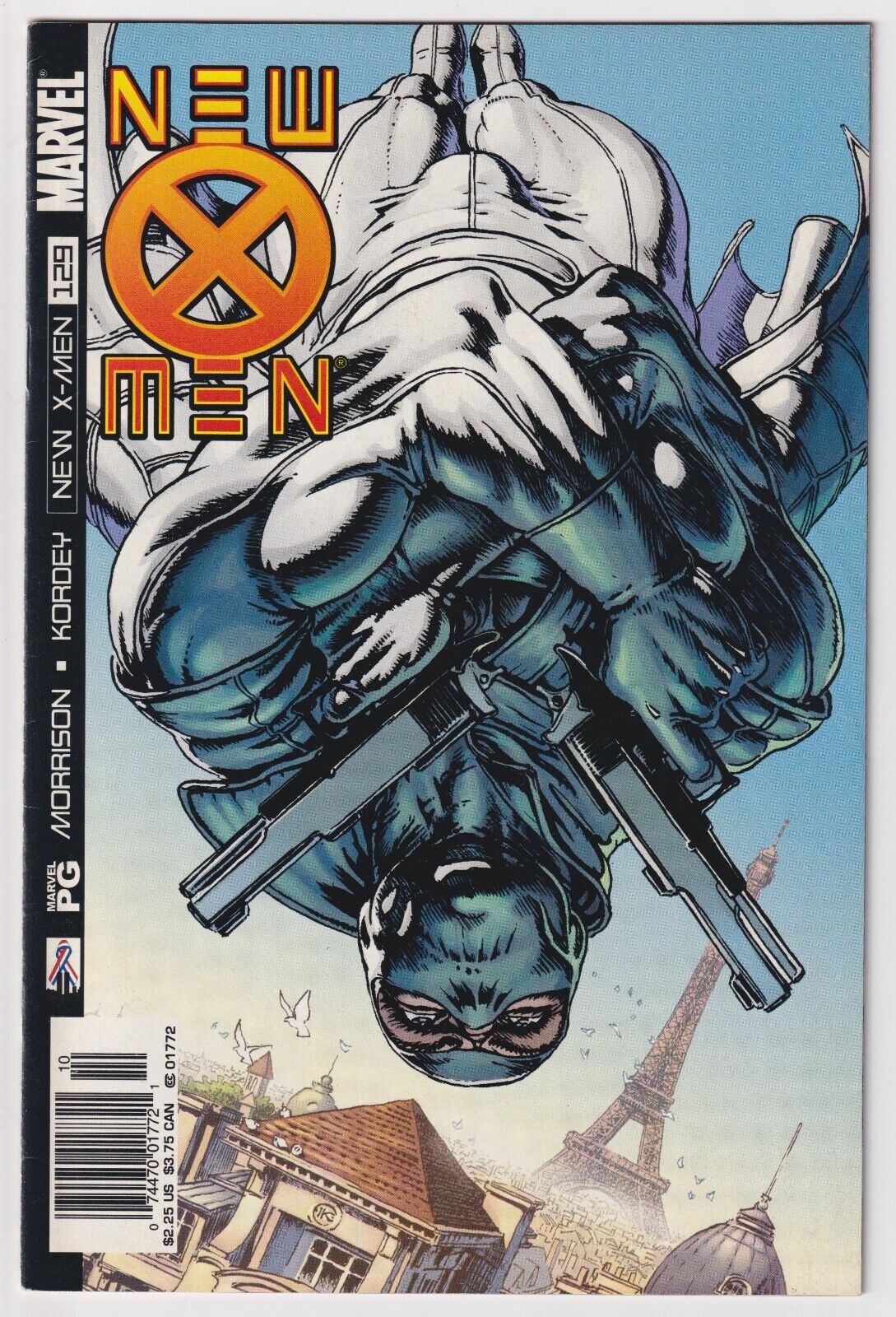 NEW X-MEN #129 | 2nd Fantomex / 1st E.V.A. | Newsstand UPC Variant | 2002 | VF