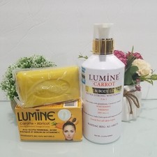 Lumine Carrot Body lotion  exfoliating Soap. 2 in 1