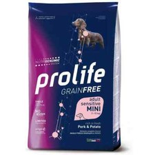 Crocchette CANE Prolife Dog Sensitive Mini Adult Maiale e Patate 2 kg Grain Free