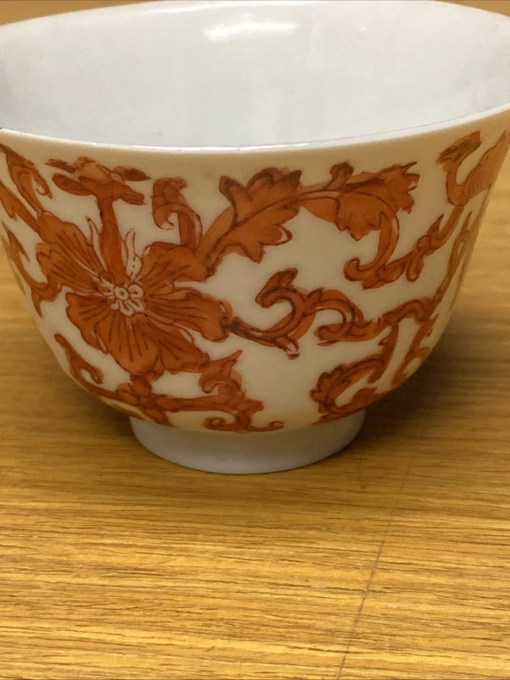 Chinês antigo diâmetro 3 5/8 pol. copo de porcelana, dinastia Ming/qing. - Imagem 3 de 4