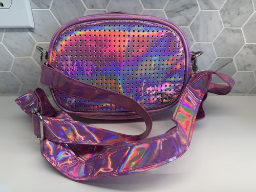 NWOT Buckle-Down Disney Pink Iridescent Holographic Belt Bag Pin Trading Bag - Picture 7 of 9