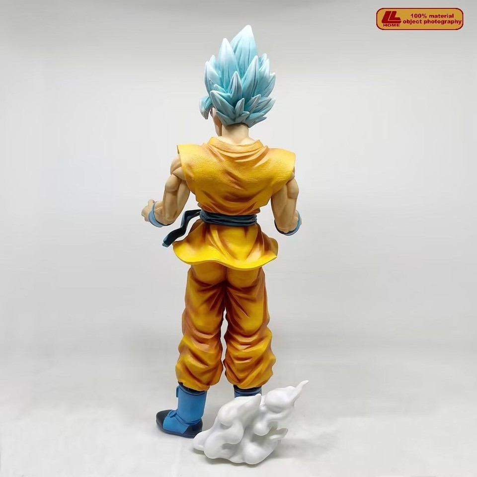 Anime Dragon Ball Z Super Saiyan God Blue Son Goku 2 Heads Figure