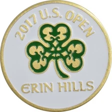 2017 US Open (ERIN HILLS) -Flat- (WHITE) Logo Golf BALL MARKER