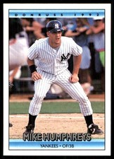 Mike Humphreys 1992 Donruss #769 Yankees MLB READ FREE SHIPPING AutographDen