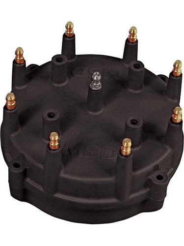 MSD Distributor Cap Male/HEI-Style Black Screw-Down MSD Pro-V8 (MSD-7408 (74083) - Picture 1 of 12