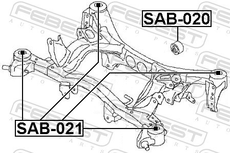 Fits FEBEST SAB-020 REAR BEAM SILENTBLOCK SUBARU IMPREZA G12 2007.03- ⭐UK Stock⭐
