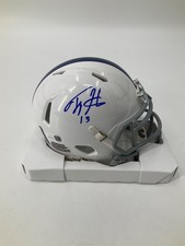 TY HILTON AUTOGRAPHED INDIANAPOLIS COLTS THROWBACK MINI HELMET JSA WITNESS COA