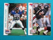 Lot of (2) 1992 Pro Set  HOF Player Mike Singletary Football Cards 424 and 452