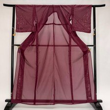 iromuji Japanese Kimono summer Vintage Polyester Free Shipping S size 5654