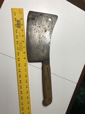 Antique Village Blacksmith cleaver large heavy very restorable LOOK READ