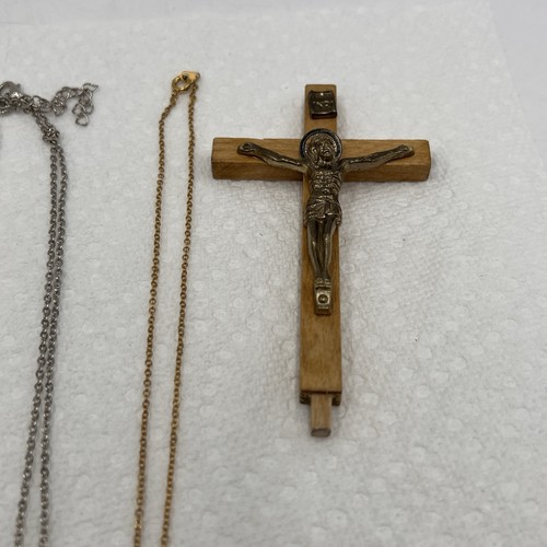 Religious Spiritual Items Lot Necklaces Cross Pendants Pins Christian Vintage - Picture 9 of 18